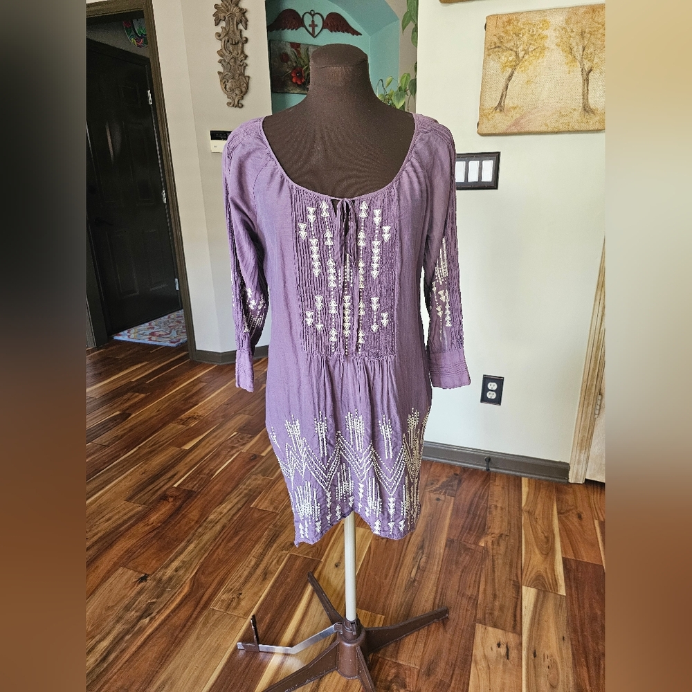 JOHNNY WAS - Light Purple Boho Tunic